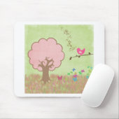 Piepmatz in einem Baum Mousepad (Mit Mouse)