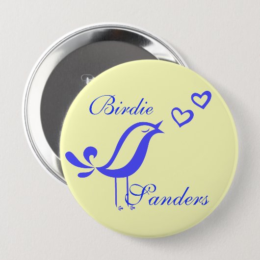 "Piepmatz-Sandpapierschleifmaschinen " Button (Vorne & Hinten)