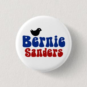 Piepmatz-Sandpapierschleifmaschinen Retro Bernie Button