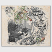 Piepmatz süßes Decoupage Plakat Geschenkpapier (Flach)