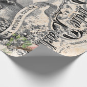 Piepmatz süßes Decoupage Plakat Geschenkpapier (Ecke)