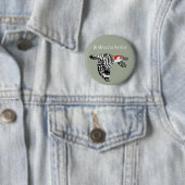 Piepmätze für Bernie! - Rot-Aufgeblähter Specht Button (Beispiel)