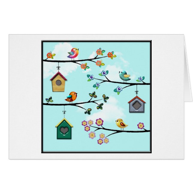 Piepmätze u. Häuser (Vorderseite (Horizontal))