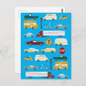 Piepton im Verkehrsmuster Postkarte (Vorne/Hinten)