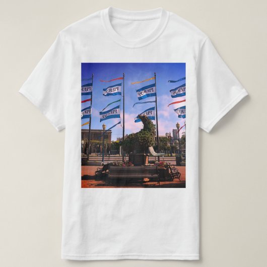 Pier 39 Sea Lion Statue #1-2 T - Shirt (Design vorne)