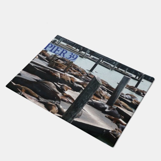 Pier 39 Seelöwen Fußmatte (Schrägansicht)