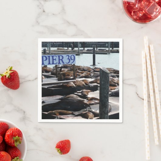 Pier 39 Seelöwen Serviette (Beispiel)