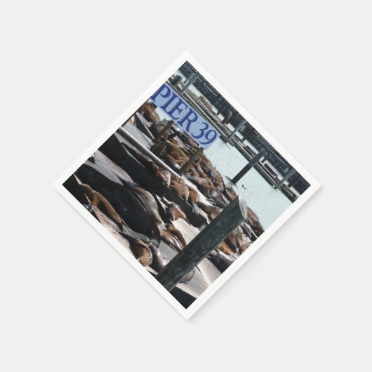 Pier 39 Seelöwen Serviette (Ecke)