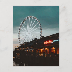 Pier 57, Seattle, Washington Feiertagspostkarte