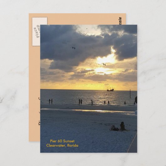 Pier 60 bei Sunset Postkarte (Vorne/Hinten)