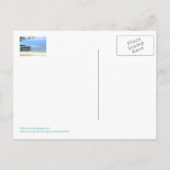 "PIER AM RUHIGEN STRAND/GRÜNEN TURTLE, DIE BAHAMAS POSTKARTE (Rückseite)