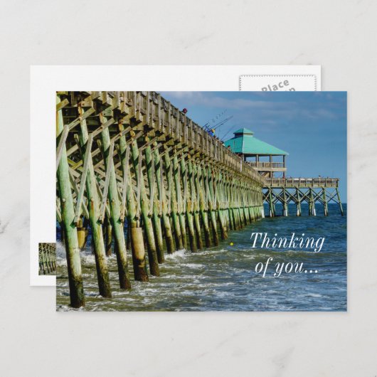 Pier Angeln Denken Sie an Sie Postkarte (Vorne/Hinten)