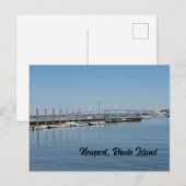 Pier auf der Insel Newport Rhode Postkarte (Vorne/Hinten)