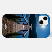 Pier bei Nacht unter Vollmond Case-Mate iPhone Hülle (Rückseite (Horizontal))