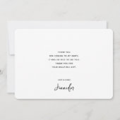 Pier bei Nacht unter Vollmond Dankeskarte (Rückseite)