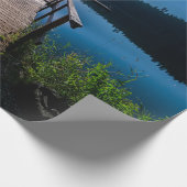 Pier bei Nacht unter Vollmond Geschenkpapier (Ecke)