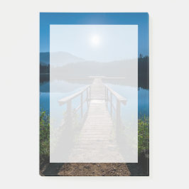 Pier bei Nacht unter Vollmond Post-it Klebezettel