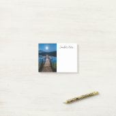 Pier bei Nacht unter Vollmond Post-it Klebezettel (Auf Schreibtisch)