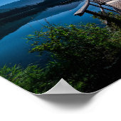 Pier bei Nacht unter Vollmond Poster (Ecke)