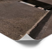 Pier Deck bei Sonnenuntergang Poster (Ecke)