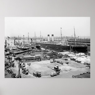 Pier der White Star Line Poster