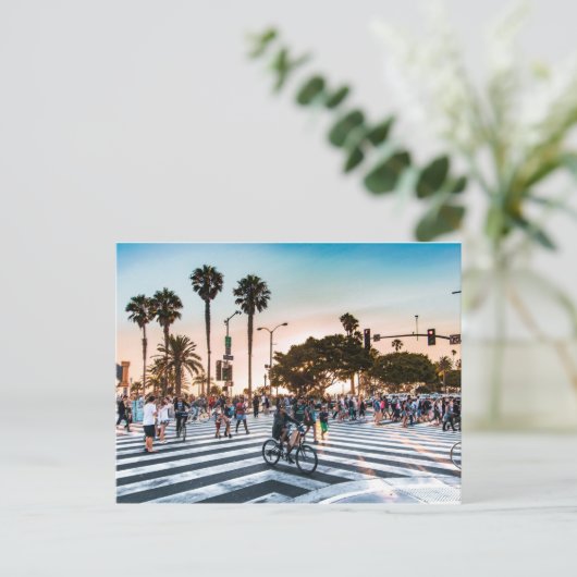 Pier-Eingang (Santa Monica, CA) Postkarte (Stehend Vorderseite)