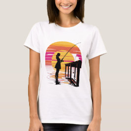 Pier Fishing Girl T-Shirt