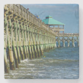 Pier Fishing Steinuntersetzer (Vorderseite)