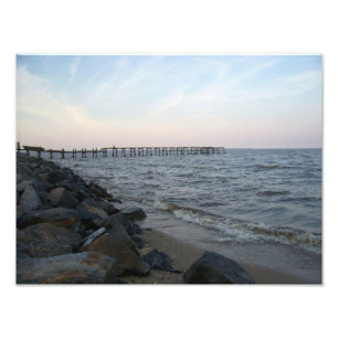 Pier im Kolonialstrand, Virginia Fotodruck