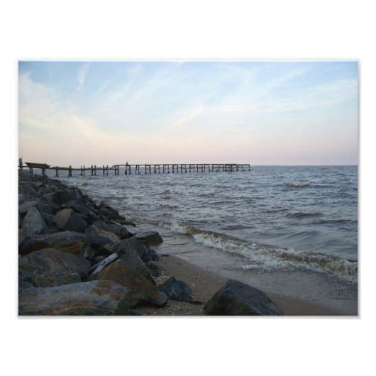 Pier in Colonial Beach, Virginia Fotodruck (Vorne)