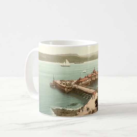Pier in Dunoon, Argyll und Bute, Schottland Kaffeetasse (Vorderseite Links)