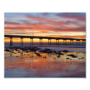 Pier in einem Florida Sunset Fotodruck