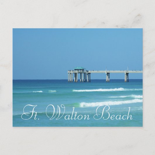 Pier in Fort Walton Beach, Florida Postkarte (Vorderseite)