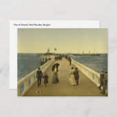 Pier in Ostende, Westflandern, Belgien Postkarte (Vorne/Hinten)