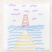 Pier Lighthouse Untersetzer (Vorderseite)