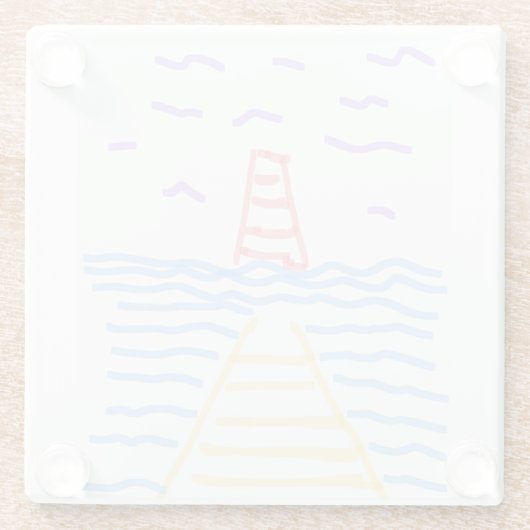 Pier Lighthouse Untersetzer (Rückseite)