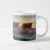 Pier mit Blick auf den Ozean, Belize Jumbo-Tasse (Rechts)