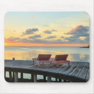 Pier mit Blick auf den Ozean, Belize Mousepad