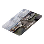 Pier mit Booten und Yachten in Marken Niederlande  Magnet (Linke Seite)