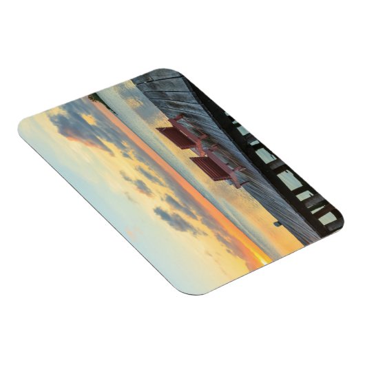 Pier mit Meerblick, Belize Magnet (Rechte Seite)