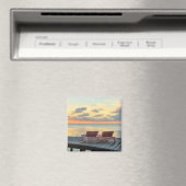 Pier mit Meerblick, Belize Magnet (In Situ (Geschirrspüler))