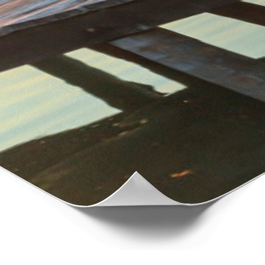 Pier mit Meerblick, Belize Poster (Ecke)