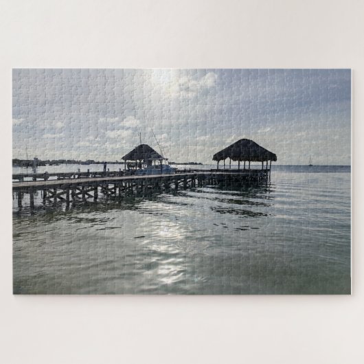 Pier mit Palapas Puzzle (Horizontal)