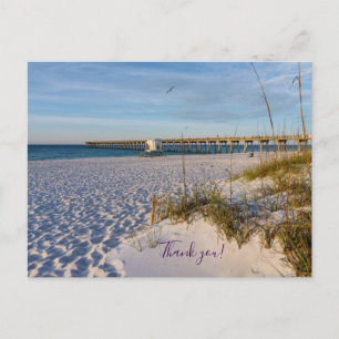 Pier Morgens Pensacola Sanddünen Dankeschön Postka Postkarte