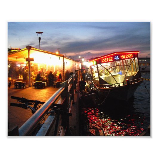 Pier-Nacht Fotodruck (Vorne)