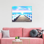 Pier, Ozean und Himmel bei Morgendämmerung Leinwanddruck (Insitu (Wohnzimmer))