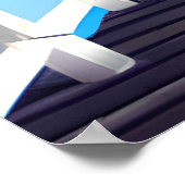 Pier, Ozean und Himmel bei Morgendämmerung Print Poster (Ecke)