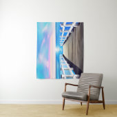 Pier, Ozean und Himmel bei Morgendämmerung Wandteppich (Beispiel)