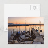 Pier Pfahlt auf dem Fluss Postkarte (Vorne/Hinten)