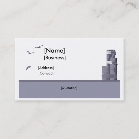 Pier Piling Business Card Visitenkarte (Vorderseite)